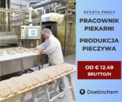 Pracownik piekarni praca w Holandii od zaraz na produkcji pieczywa, Doetinchem